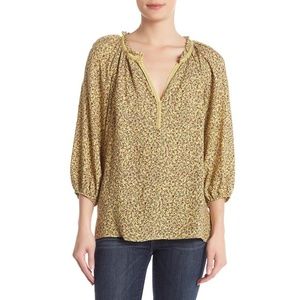 NWT Nordstrom Max Studio Floral Split Neck Blouse